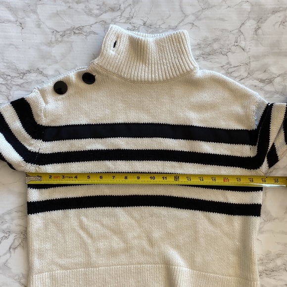 KATE SPADE Broome Street Chinky Mock Neck Striped Sweater XS - Picture 9 of 9